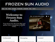 Tablet Screenshot of frozensunaudio.com